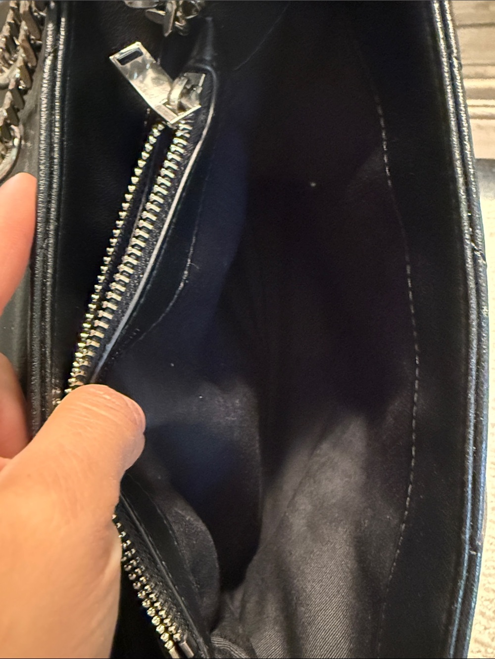 Black Quilted Shoulder Bag - Picture 5 of 5